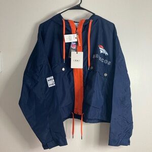 NWT! Denver Broncos Navy and Orange Lightweight Jacket